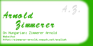 arnold zimmerer business card